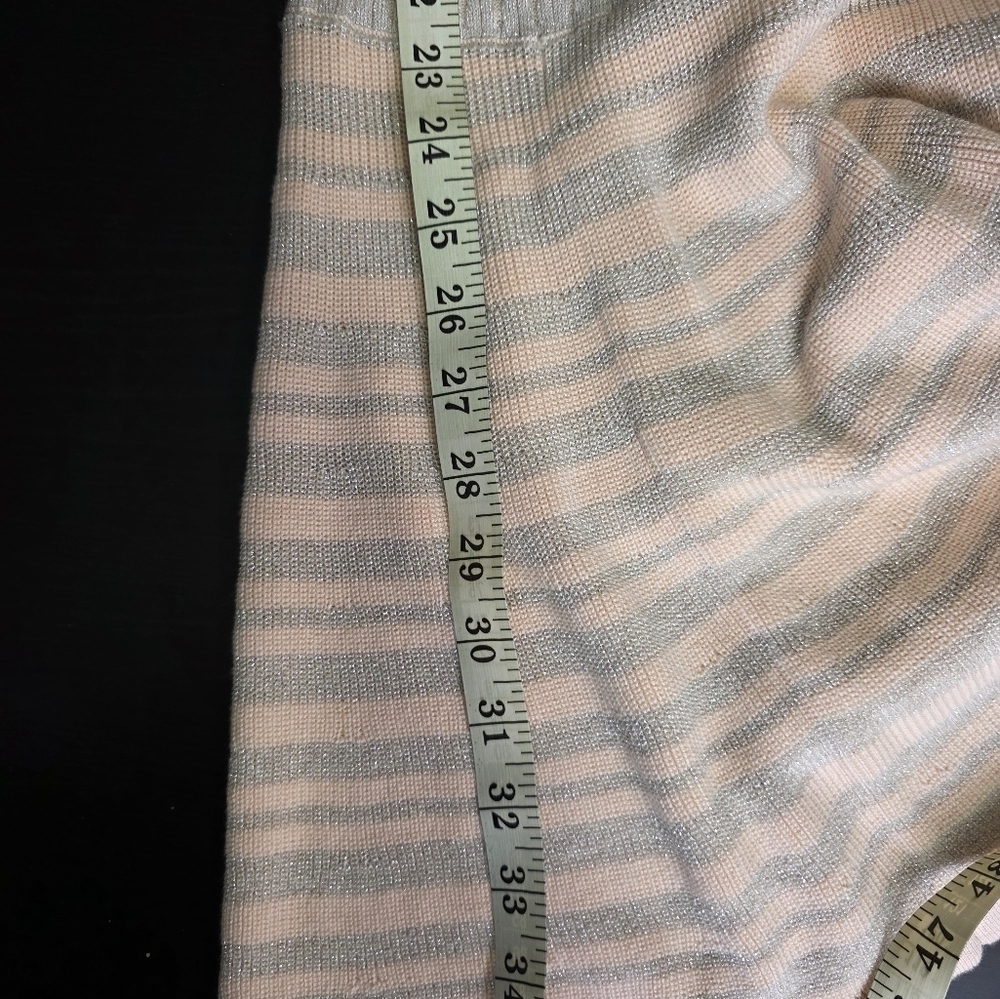 Y2k Victoria Secrets Drop Waist Knit Long Sleeve Light Pink Gray Dress Size M - Picture 15 of 15